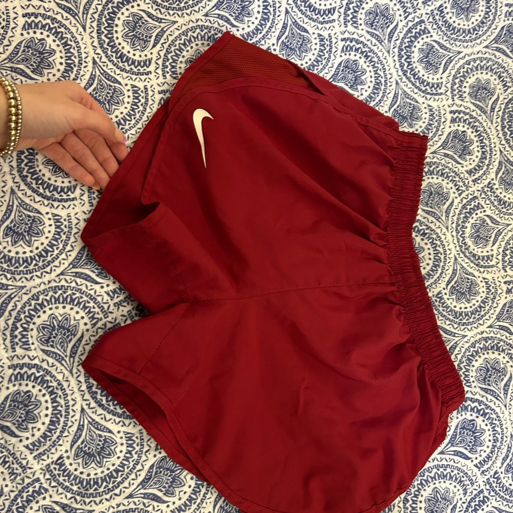Nike Red Athletic Shorts Lightweight Performance